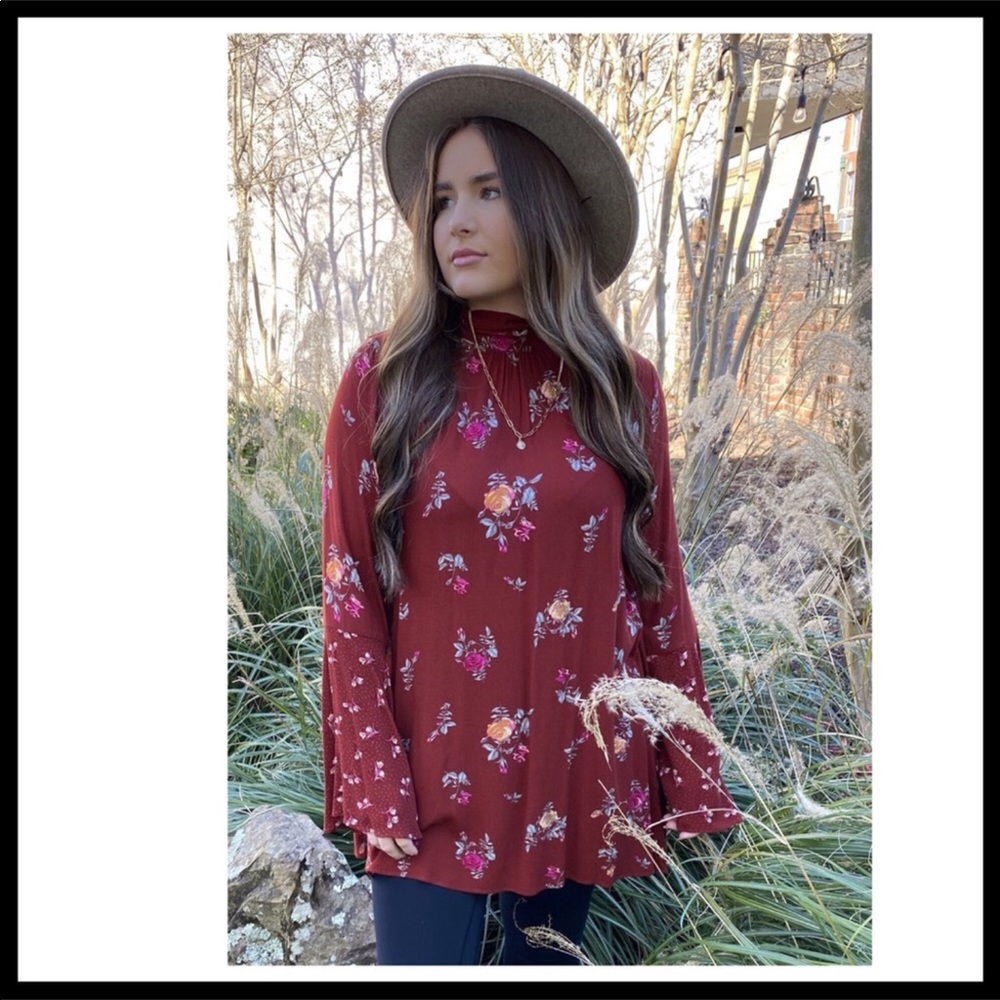 FREE PEOPLE BOHO FLOWY MINI TUNIC BOHEMIAN PRINT DRESS A3C - Picture 2 of 16